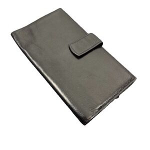 SVEN Black Leather 6.5" Bifold‎ Wallet